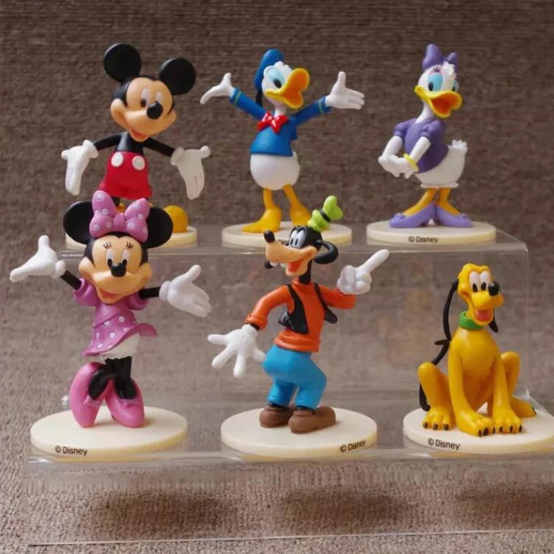 

Mickey Minnie Mouse Donald Daisy Goofy Pluto Cake Topper Dacoration Dolls Boys Kids Happy Birthday Event Party Supplies Gift Toy