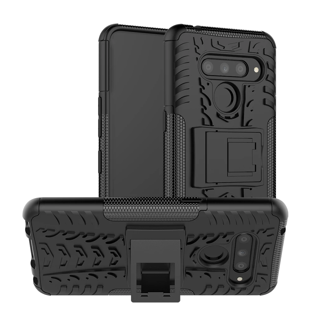 Противоударный защитный чехол для LG V50 Thinq Hybird Мягкий силиконовый из ТПУ и