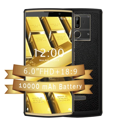 OUKITEL Android 8 1 6 0 Inch 18 9 Display 10000mAh 4GB RAM 64GB ROM 13MP 5MP MT6750T Quick Charge Fingerprint Mobile Phone
