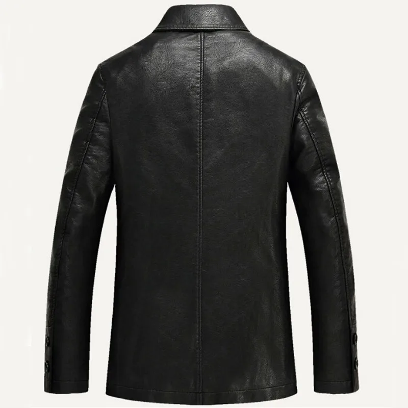 Кожаная мужская куртка из мягкой искусственной кожи, Мужская утолщенная деловая повседневная куртка, Мужская куртка, Мужская куртка, Inverno Couro, большой размер 4XL