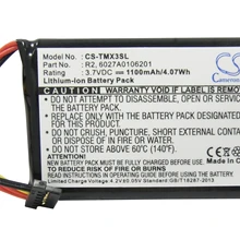 Аккумулятор Cameron Sino 1100mAh 6027A0106201, R2 для TomTom 1EP0. 029,01, 4EP0. 001,02, 5EP0. 029,01, XXL IQ Routes