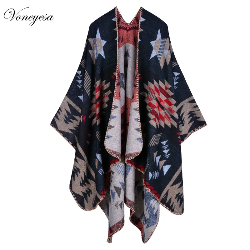 Buy New Brand Women's Winter Poncho Vintage Blanket
