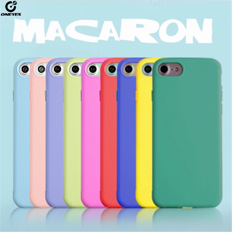 Oneeyes чехол для iphone 7 Чехол 5 5S 6 6s Plus Macaron Мягкий силиконовый телефона 8