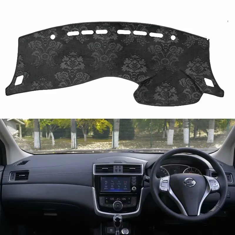 Flannel Dashmat Dashboard Covers Dash Pads Car Mat Carpet Cover For Nissan Tiida C12 C13 2013