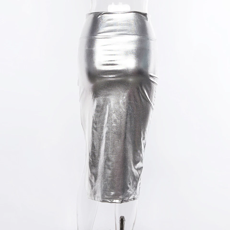 Silver Elegant Midi Skirt (9)