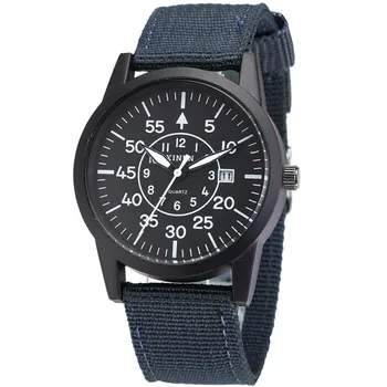 

Xinew Solider Military Army Wristwatch Men's Sport Style Canvas Belt Luminous Quartz Wrist Watch 8 Colors 2248 relogio masculino