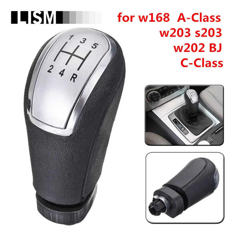 Хромированная ручка переключения передач 5 скоростей MT для Mercedes Benz A CLASS W168 1997 2004