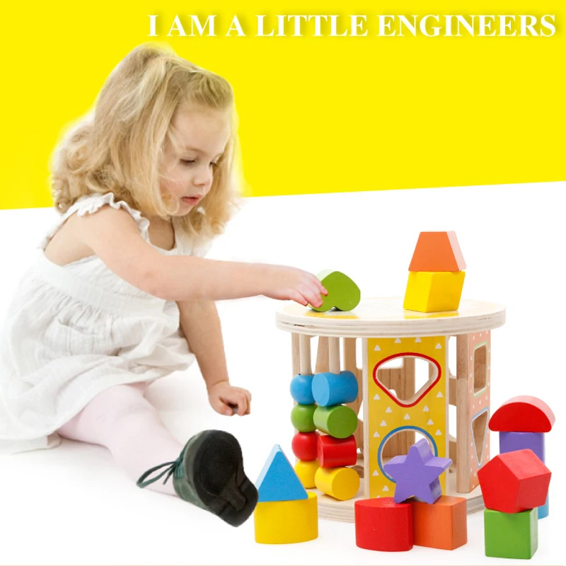 

Wooden Building Tower Toys Gift For Children Tree Marble Ball Run Stacker Extract Building Educational Wood Dominos Bricks