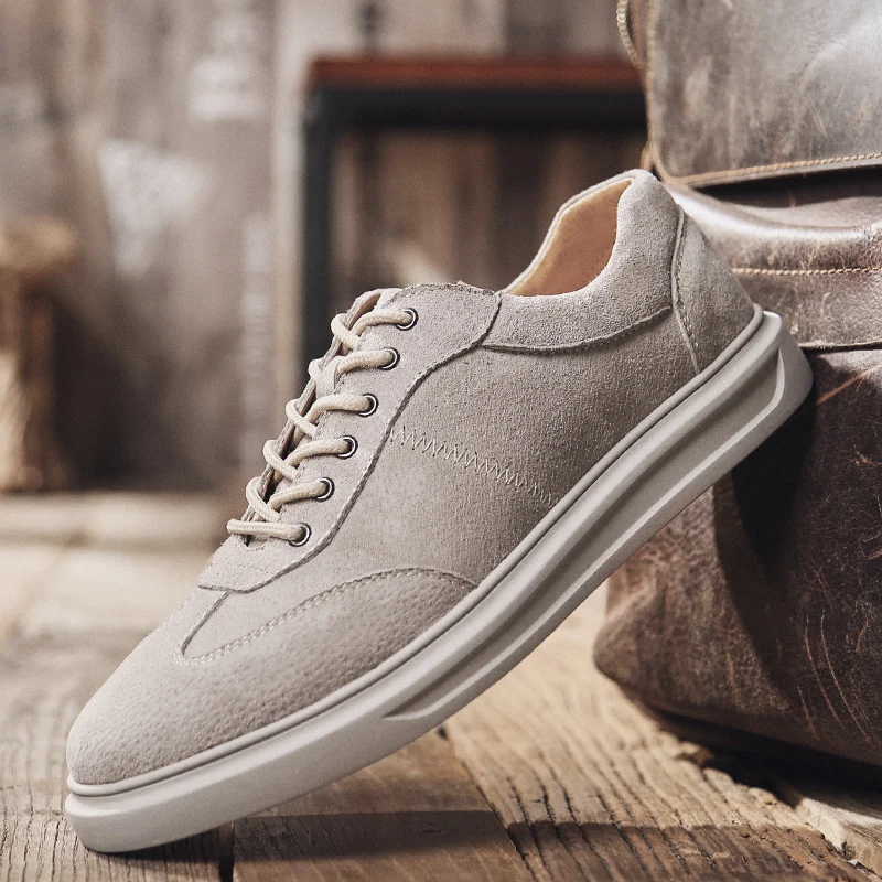 

Fashion Men Casual sneaker shoes suede Leather Breathable Men lightweight Comfortable breathable spring autumn shoes men p4