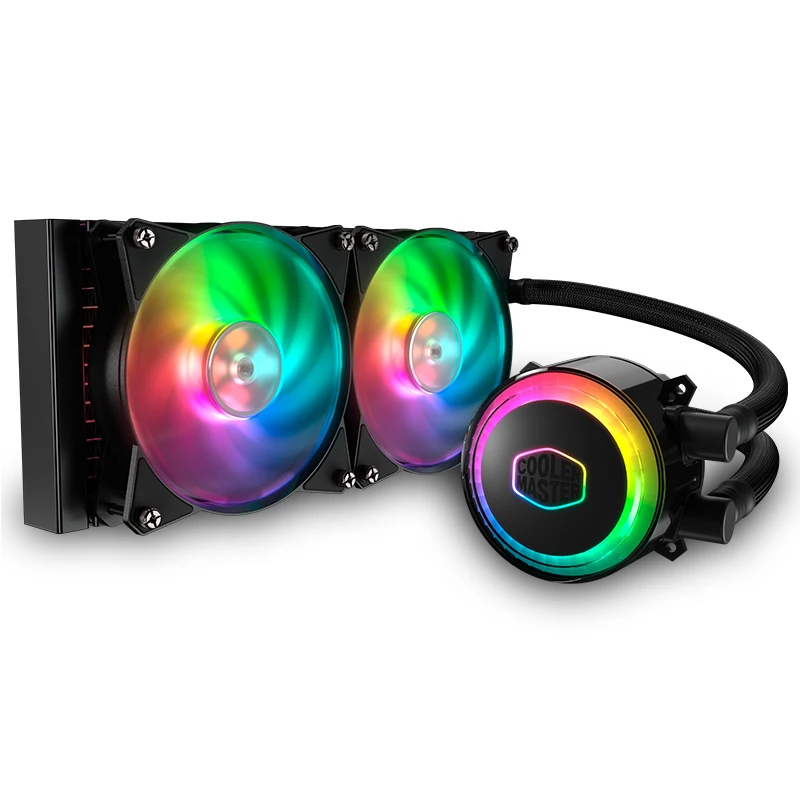 Cooler Master MLX-D24M-A20PC-R1 ML240 cpu кулер для воды двойной 120 мм RGB вентилятор для Intel 115x2011 2066 AMD AM4 cpu жидкостное охлаждение