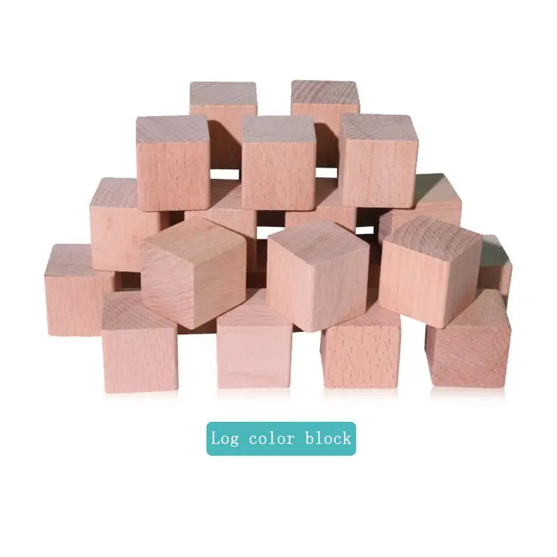 lower price  Puzzle Blocks 30 PCS Colorized Square Cube Building Blocks Children Early Education Kindergarten Te
