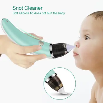 

Mini Baby Snot Cleaner Nasal Aspirator Electric Nose Cleaner Shapers Equipment Safe Hygienic Nose Soft Silicone Tip