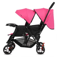 Коляска для двойни Портативный складные двойни коляски Детские коляски второй артефакты