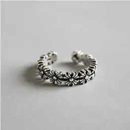 S925 Серебряное кольцо женские модели Сладкая Корейская версия ретро Тайский Серебряный подарок на день рождения простое Открытое кольцо - Цвет камня: 14