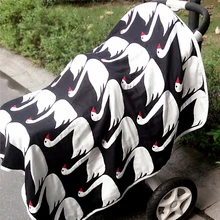 B001 детское одеяло черный белый шесть слоев газовых купальные полотенца для детей милый лебедь для кровати диван покрывало игровой коврик подарок