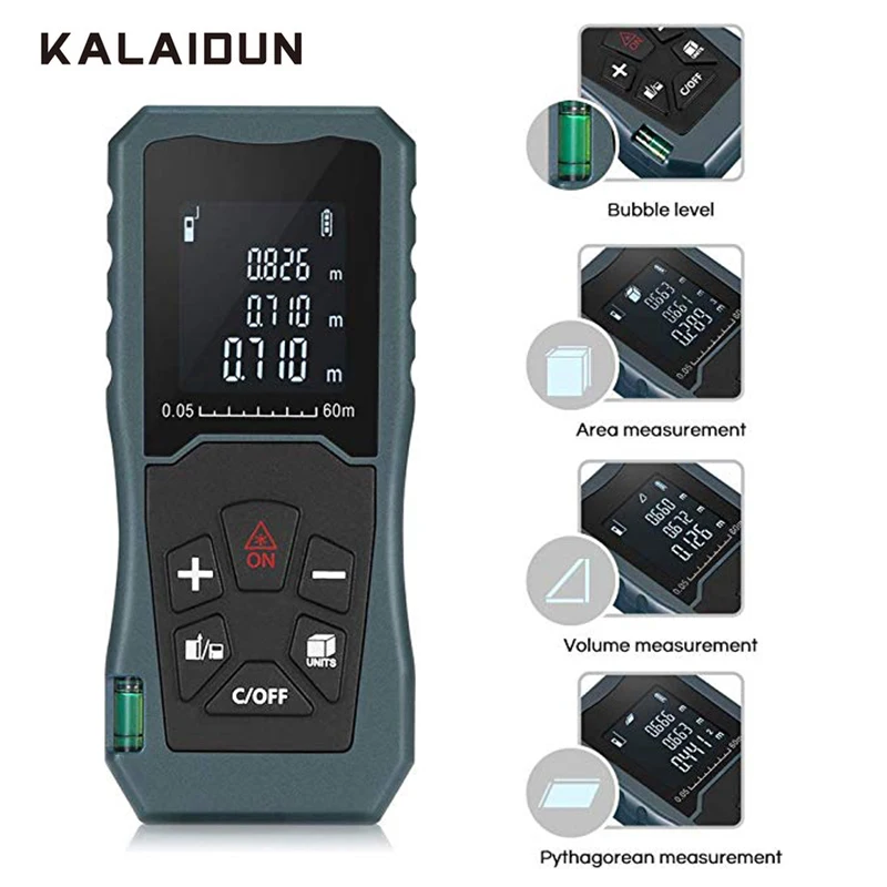

KALAIDUN 40m60m100m Laser Rangefinder Laser Distance Meter Range Finder Trena Measure Tape Metreler Build Device Tool