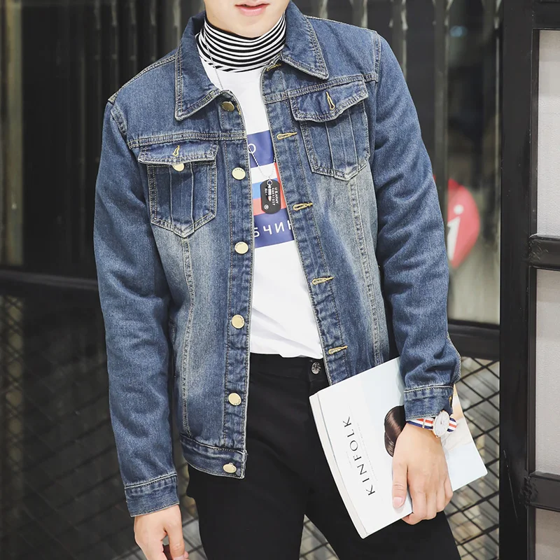 2018 New Spring Autumn denim jacket men fashion streetwear Male Vintage Frayed jeans jacket Fashion Design Male Vintage Frayed 2018 New Spring Autumn denim jacket men fashion streetwear Male Vintage Frayed jeans jacket Fashion Design Male Vintage Frayed
