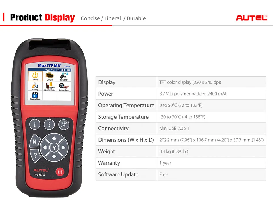 AUTEL MaxiTPMS TS601 TPMS активатор давления в шинах полный TPMS инструмент для программирования активации система мониторинга шин сканер Инструменты