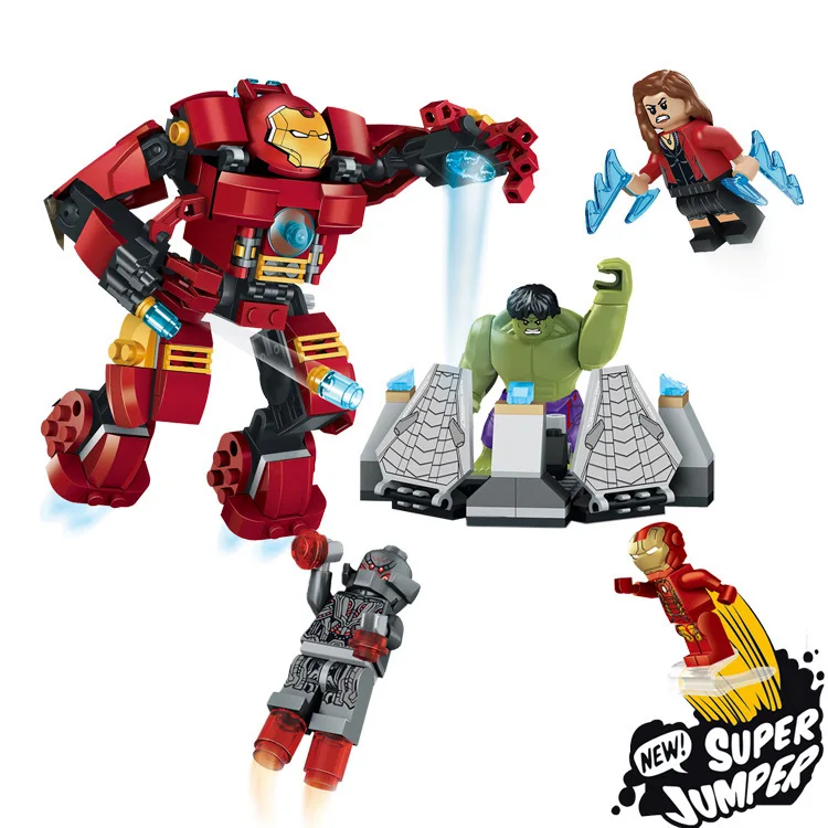 Super hero Anti hulk Fight robot Building Blocks scale models Block Brick Toys Sets playmobil Legoe