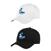 Бейсболки женские мужские морские волны вышитые хлопковые шляпы головные уборы Спортивная одежда для улицы с регулируемой застежкой сзади