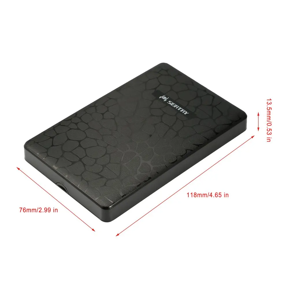 SEATAY HD101 2," USB 3,0 SATA 3,0 Hd коробка HDD жесткий диск Корпус для внешнего жесткого диска инструмент бесплатно 5 Гбит/с прозрачный 4 цвета