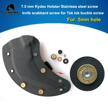 3 adet 7.5mm Kydex Kılıf Paslanmaz çelik vida bıçak kın vida Tek lok toka vida Lastik pedi DIY