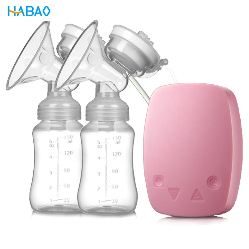 

Habao Electric Silicon PP Bilateral breast pump Smart breast pump Touch type Rechargeable Portable Breast Feeding Pump