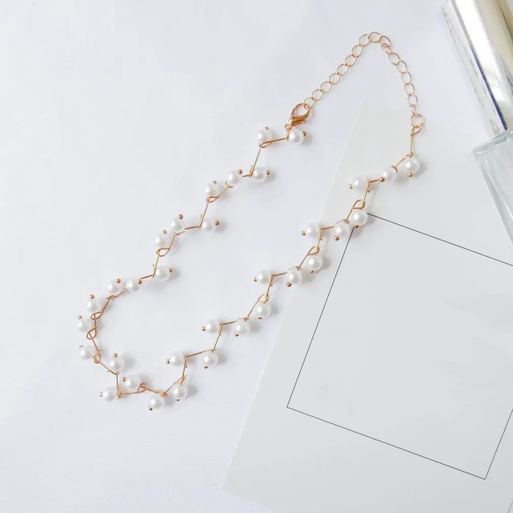

Korean Edition Fashion Short Pearl Necklace Women New Pattern Clavicle Chain Accessories Jewelry Necklace