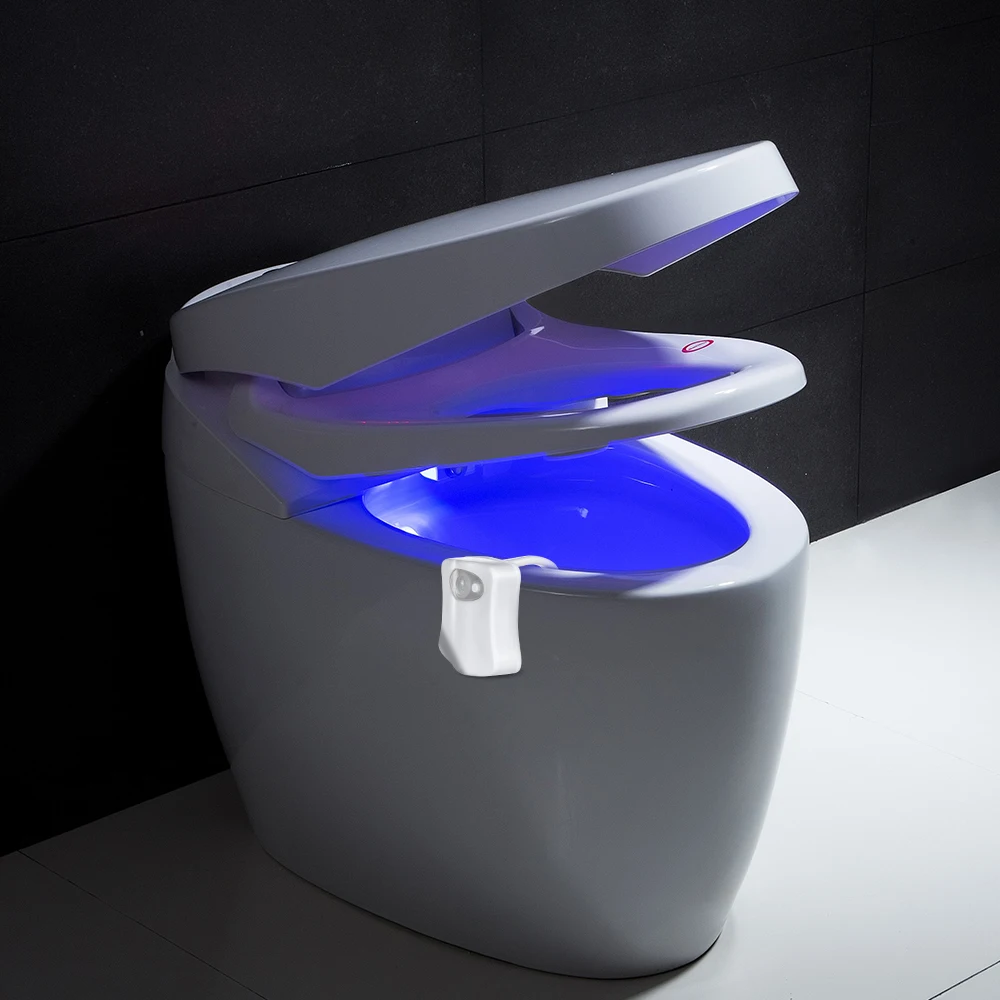 8 Colors Toilet Seat Light AAA Battery Powered With PIR Motion Sensor