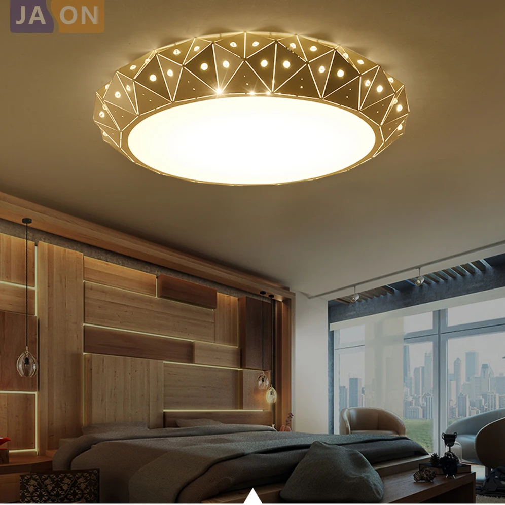 

LED Modern Iron Acrylic White Round Diamond LED Lamp.LED Light.Ceiling Lights.LED Ceiling Light.Ceiling Lamp For Foyer Bedroom