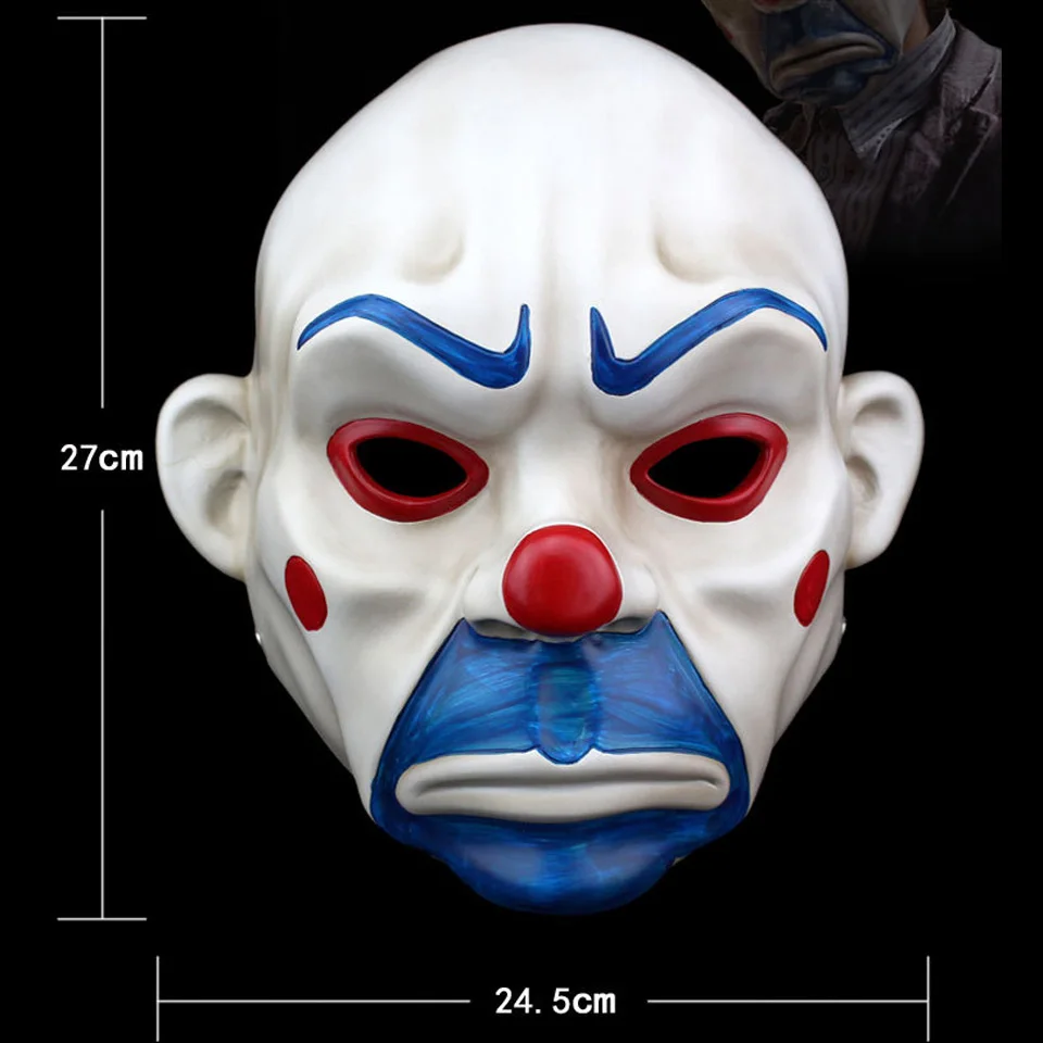 

Collector 's Edition Movie Batman Clown Robbers Theme Ball Terror Resin Halloween Mask