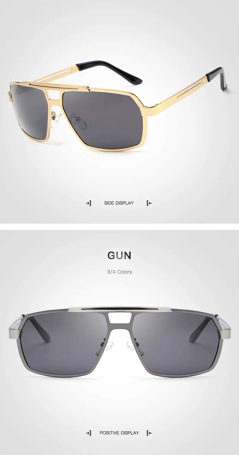 Прямоугольные мужские солнцезащитные очки, поляризационные, UV400, высокое качество, солнцезащитные очки для мужчин, фирменный дизайн, металлические очки для вождения, gafas de sol