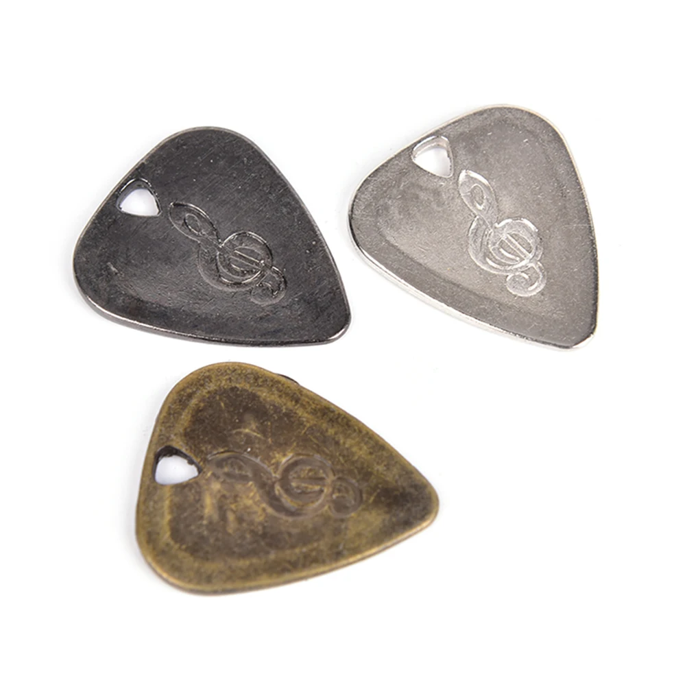 1Pc Metal Stainless Steel Guitar Picks Pick Encyst Thickness Bassin