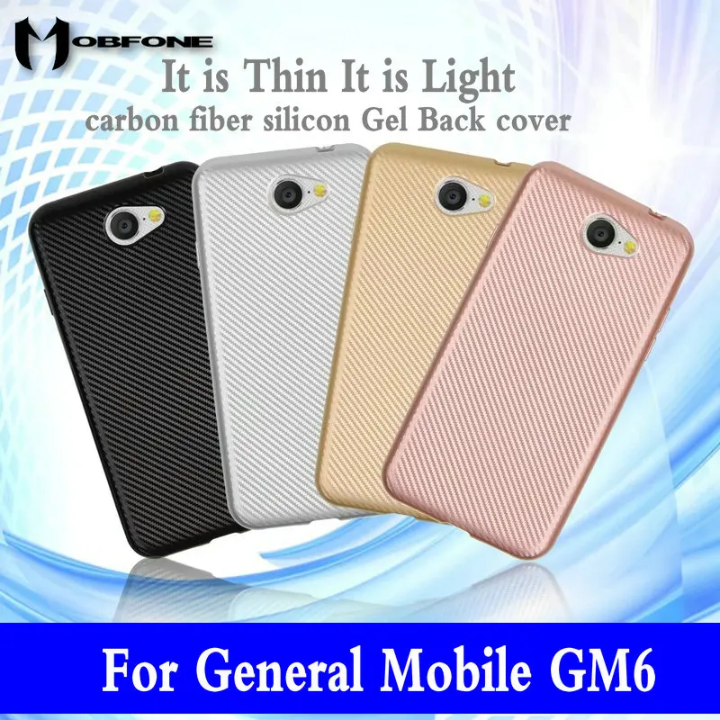 Best Vintage Elegant Carbon Fiber Skin Back Cover for General Mobile GM6 GM 6 GM8 GM5 Plus Soft TPU Silicon Gel Phone Case Shell