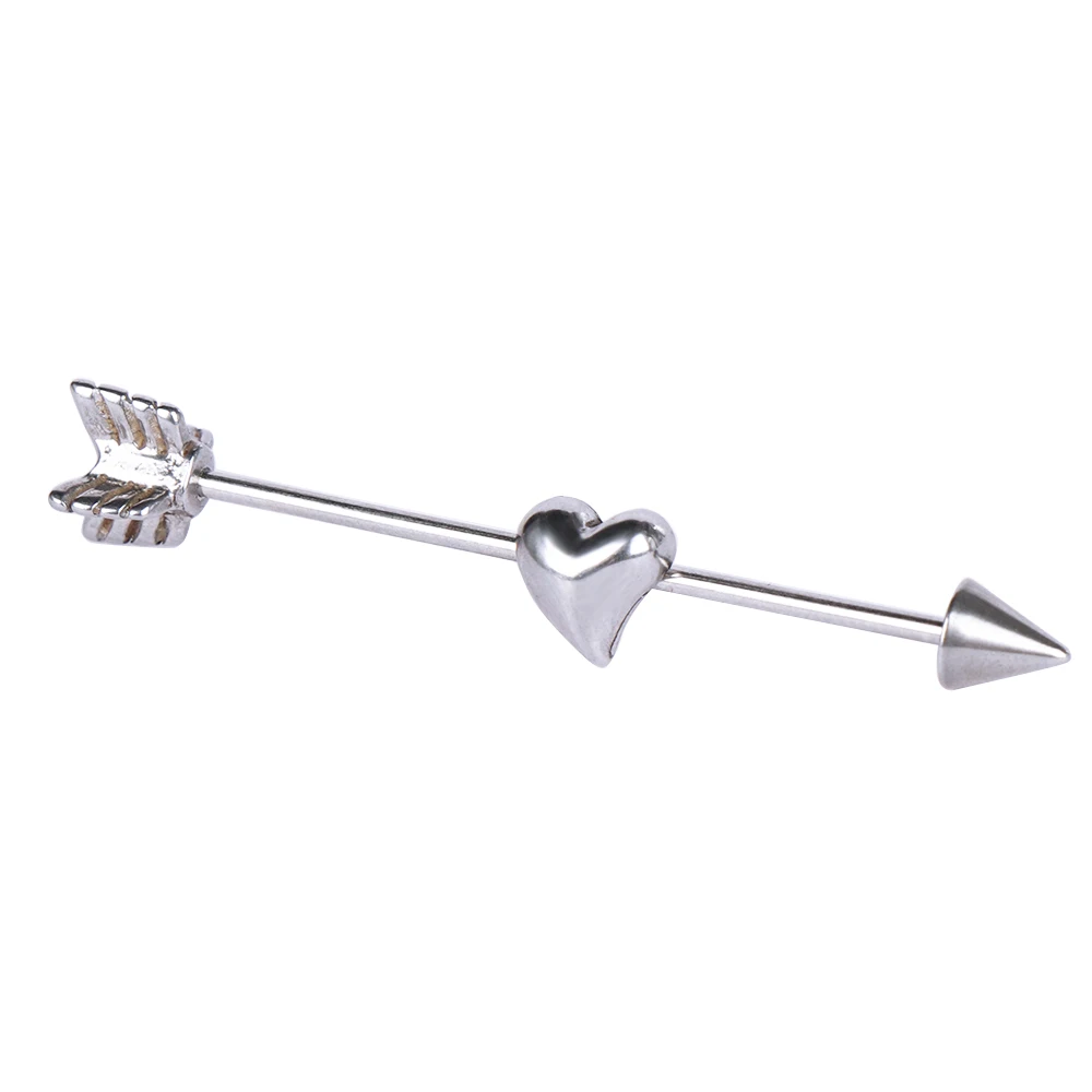 

Creative Silver Tiny Arrow Ear Stud Earrings Stainless Steel Cartilage Earrings Tragus Piercing Body Jewelry