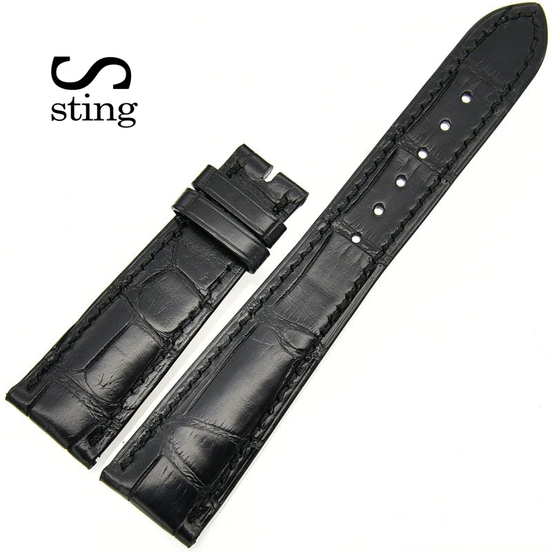 

New Watchbands 20mm Crocodile Alligator Grain Genuine Leather Watch Band Strap
