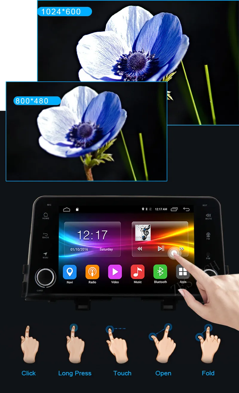 Perfect 2019 Android 8.1 7.1 1 din car gps dvd palyer for Kia Picanto Morning support 4G SIM LTE card car radio dvd multimedia headunit 7
