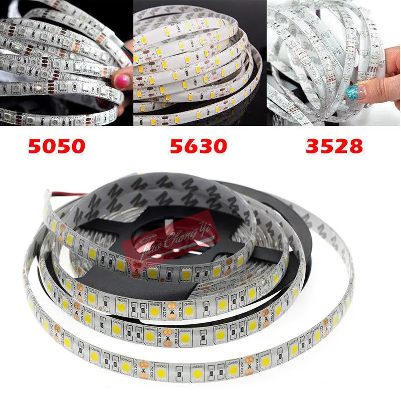 5M SMD 300 600 LED 3014 3528 5050 5630 Waterproof Flexible Strip Light 12V White NEW 5M SMD 300 600 LED 3014 3528 5050 5630 Waterproof Flexible Strip Light 12V White NEW