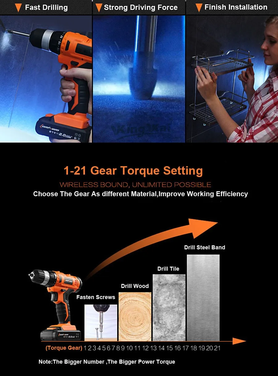 Cordless Lithium Battery Electric Drill-11-