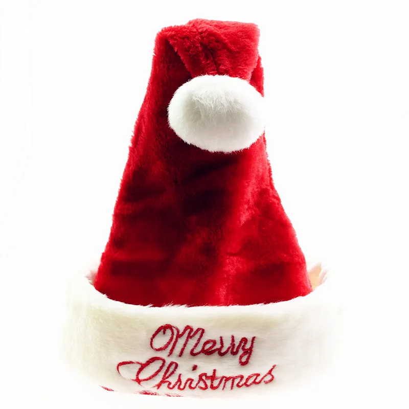 1 шт. красные рождественские шапки, плотные рождественские шапки с вышивкой для детей и взрослых, рождественские украшения, подарки на год, домашние вечерние шапки