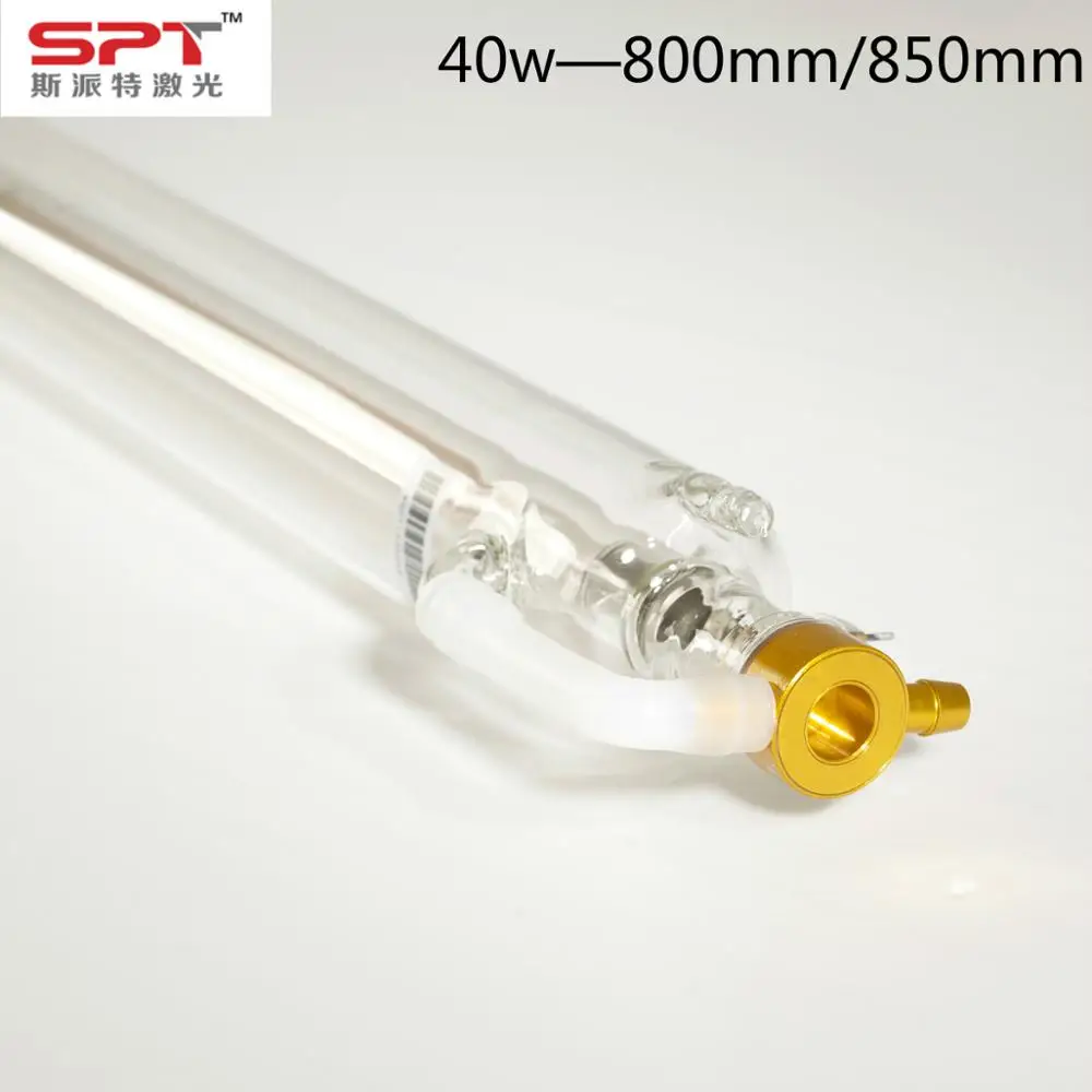 2PCS/LOT SPT 40W Co2 Laser Upgraded Metal Head Tube 800MM Glass Pipe Lamp for CO2 Engraving Cutting Machine | Инструменты