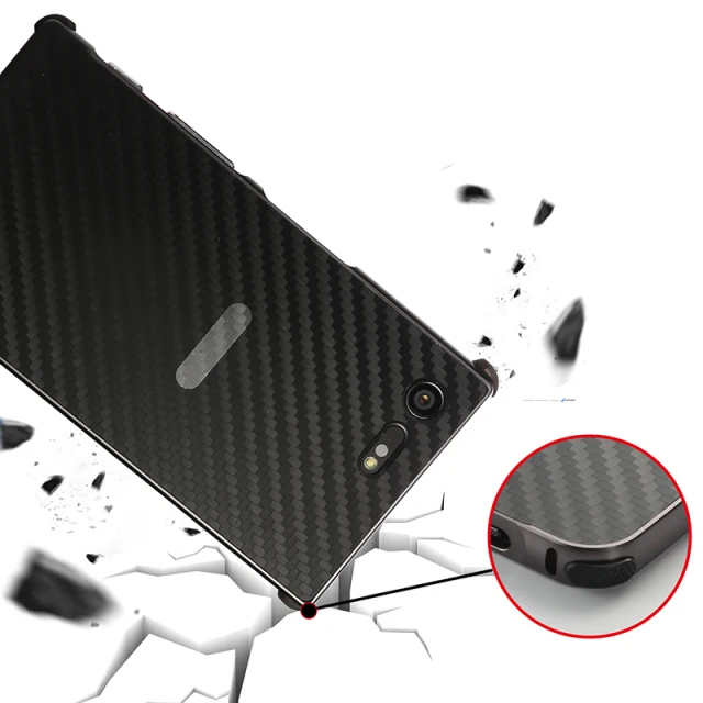 Для sony Xperia X Compact XZS XZ1 XA1 Ультра чехол металлическая рамка+ углеродное волокно задняя крышка ПК Жесткий Чехол для Xperia XZ Премиум Тонкий чехол