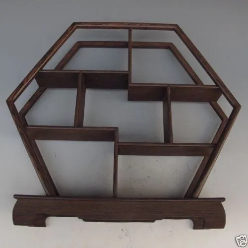 

china Oriental Collection Wood Curve Shelf Curios Pentagon shelves reveals