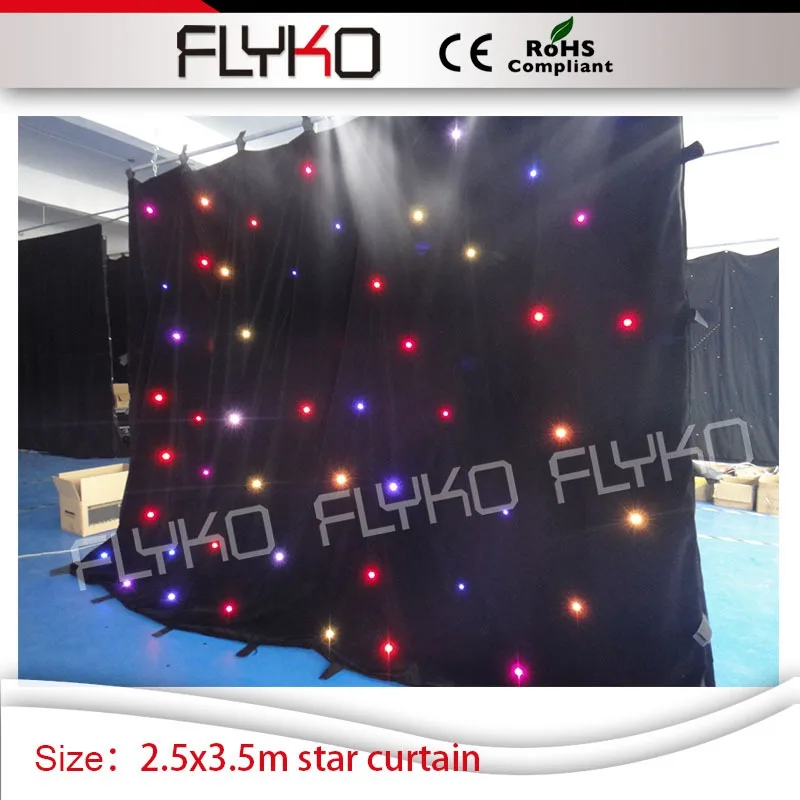 

Christmas Holiday led curtain wall light 2.5x3.5m fireproof indoor star curtain on sale