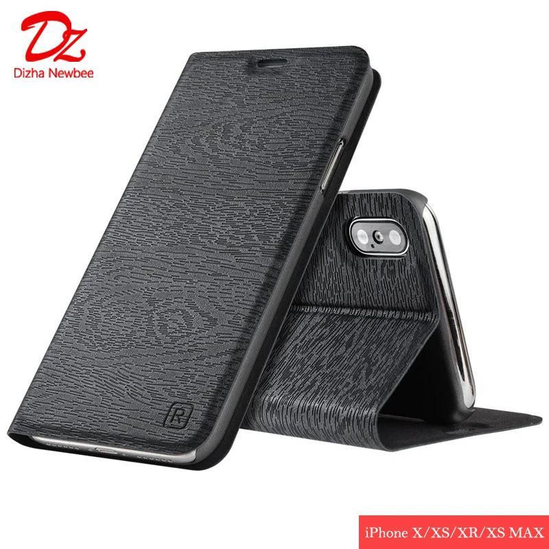 

Luxury PU Leather Case For iPhone X XS XR Case Magnetic Card Wallet Cover For iPhone XS Max Flip Phone Case