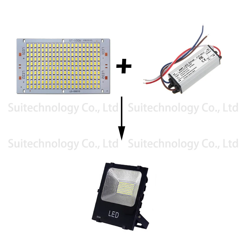 Полный Мощность светодиодный floodling источник SMD5730 10W 20W 30W 50W 100W 150W 200W светильник доска светодиодный Алюминий пластина для DIY светодиодный прожектор светильник