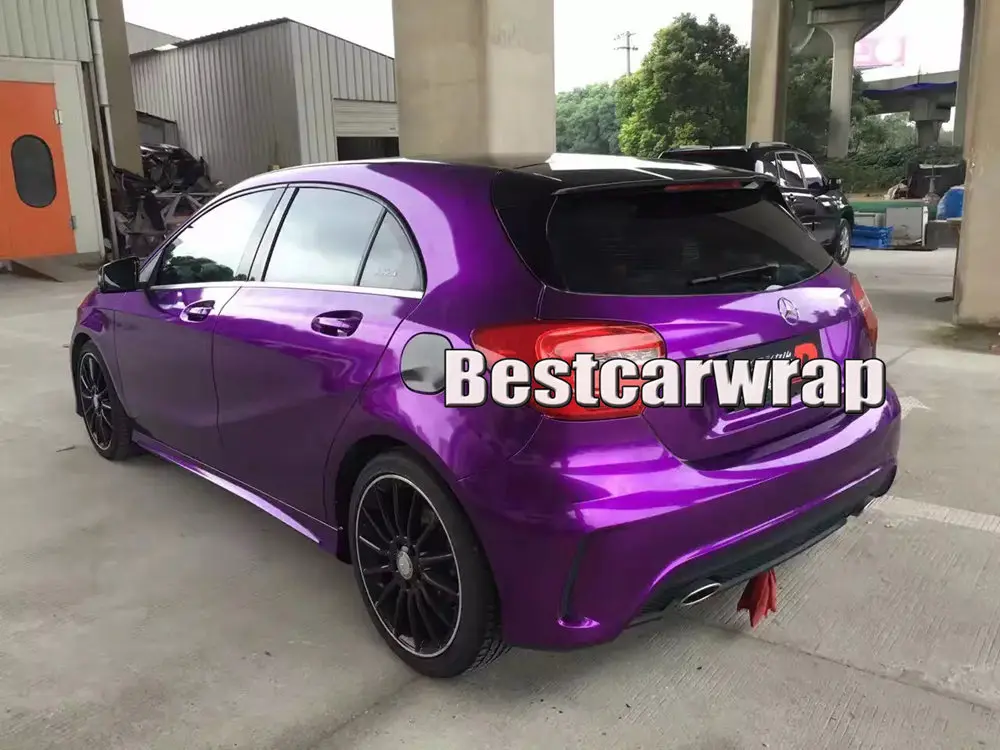 

midnigh Candy Glossy Metallic Purple Vinyl wrap Car Wrap COVERING STICKERS Styling With Air Bubble Free PROTWRAPS :1.52*20M