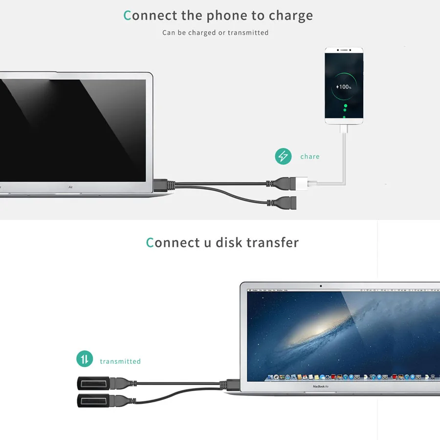 المزدوج USB أنثى إلى أوسب 2.0 ذكر شاحن كبل مزامنة بيانات محول ل يو القرص هاتف تابلت شحن USB تمديد الكابلات الخائن