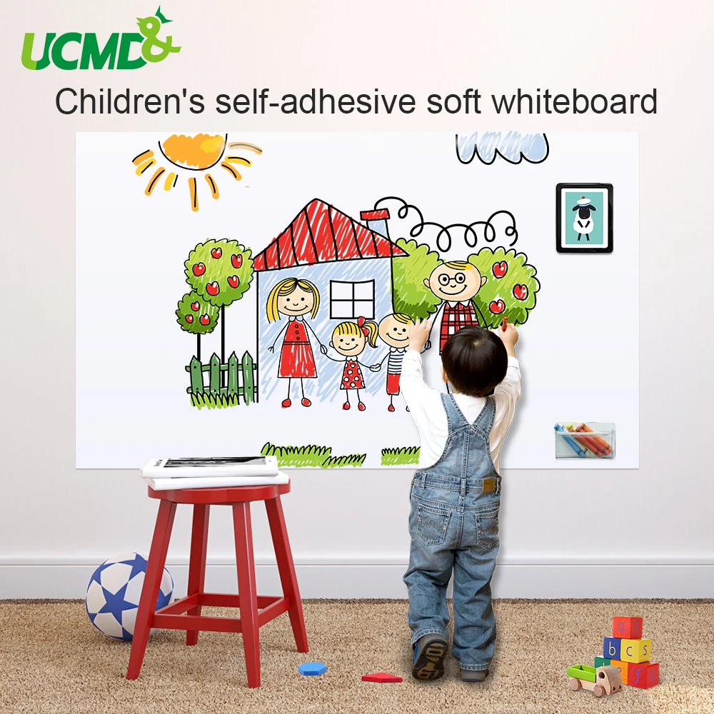 

Drawing White Board Toy Self adhesive Writing Painting Whiteboard Children Early Learning Education Drawing Toys Gift For Kids