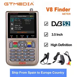 Спутниковый Finder метр V8 Finder HD DVB-S2 SatFinder MPEG2 MPEG4 с 3000mA Батарея FREESAT V8 Finder FTA Satfinder из Бразилии